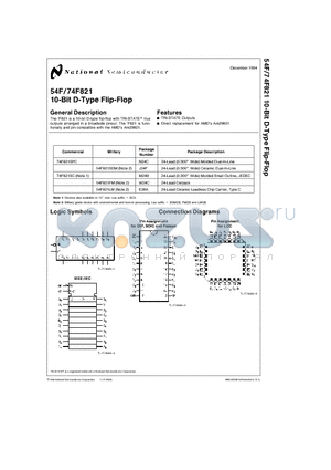 54F821SDM datasheet - 10-Bit D-Type Flip-Flop