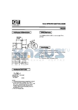 1N6266 datasheet - GAAS INFRARED EMITTING DIODE