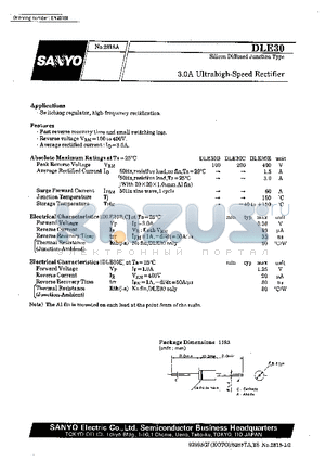 DLE30E datasheet - 3.0A Ultrahigh-Speed Rectifier