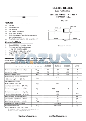 DLE30E datasheet - Super Fast Rectifiers