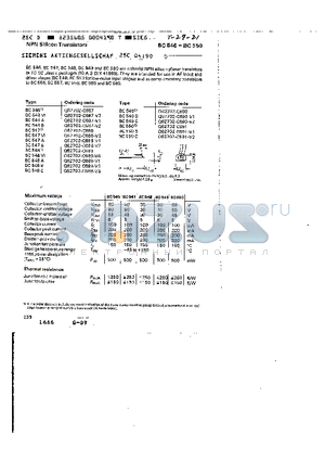 BC547 datasheet - NPN Silicon Transistors