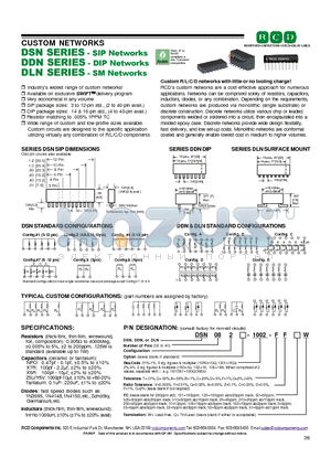 DLN082-1001-B datasheet - CUSTOM NETWORKS