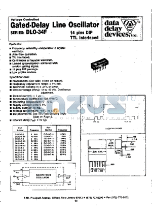 DLO-34F-13 datasheet - GATED-DELAY LINE OSCILLATOR