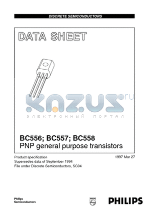 BC557 datasheet - PNP general purpose transistors
