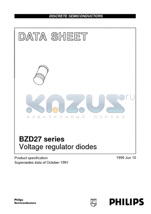 BZD27-C100 datasheet - Voltage regulator diodes