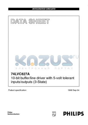 74LVC827APW datasheet - 10-bit buffer/line driver with 5-volt tolerant inputs/outputs 3-State