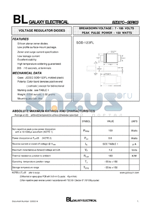 BZD27C120P datasheet - VOLTAGE REGULATOR DIODES