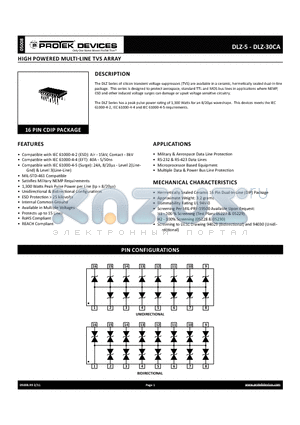 DLZ-12 datasheet - High powered multi-line tvs array