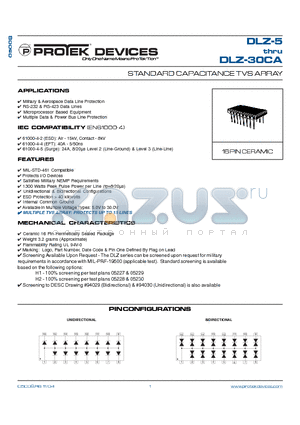 DLZ-19CA datasheet - STANDARD CAPACITANCE TVS ARRAY