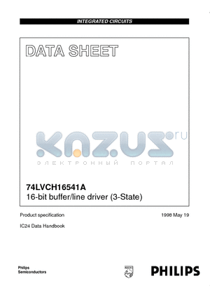 74LVCH16541A datasheet - 16-bit buffer/line driver 3-State
