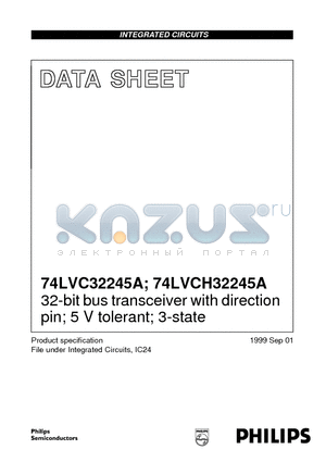 74LVCH32245A datasheet - 32-bit bus transceiver with direction pin; 5 V tolerant; 3-state