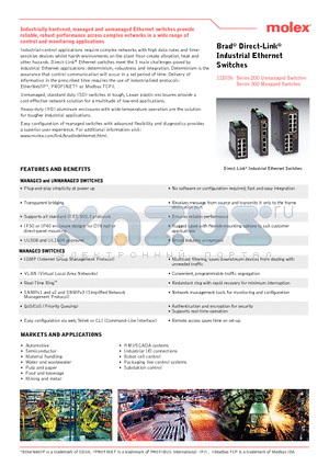 112036-0045 datasheet - Series 200 Unmanaged Switches