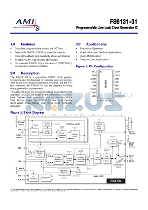 11274-001 datasheet - Programmable Line Lock Clock Generator IC