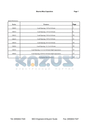 DM05DY102KO3-RHAR02 datasheet - MICA CAPACITORS