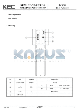 BC638_01 datasheet - TO-92 PACKAGE