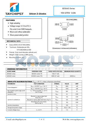 BZG03C11 datasheet - Silicon ZDiodes