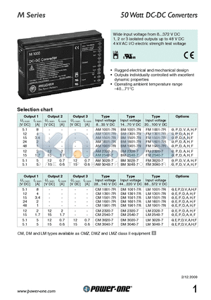 DM1301-7R datasheet - 50 Watt DC-DC Converters