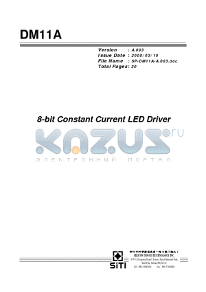 DM11A datasheet - 8-bit Constant Current LED Driver