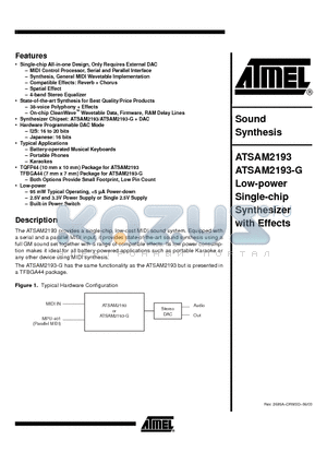ATSAM2193 datasheet - Sound Synthesis
