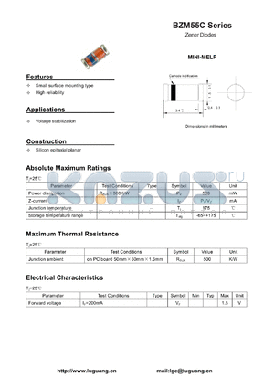BZM55C11 datasheet - Zener Diodes