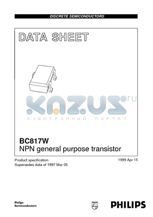BC818-16W datasheet - NPN general purpose transistor