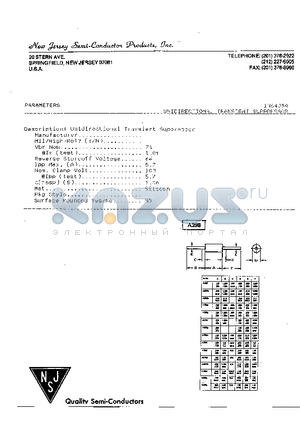 1N6435A datasheet - UNIDIRECTIONAL TRANSIENT SUPPRESSOR