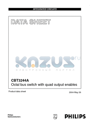 CBT3244AD datasheet - Octal bus switch with quad output enables
