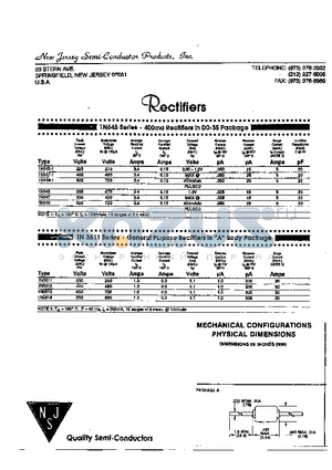 1N649 datasheet - General Purpose Rectifiers in 