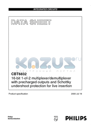CBT6832DGG datasheet - INTEGRATED CIRCUITS