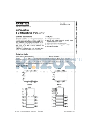 29F52 datasheet - 8-Bit Registered Transceiver