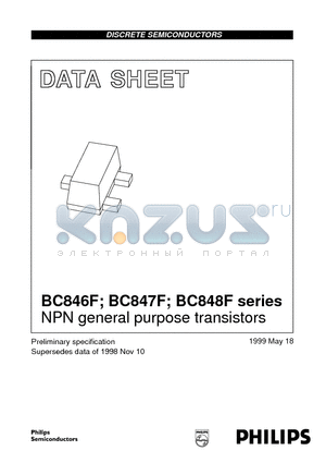 BC847AF datasheet - NPN general purpose transistors