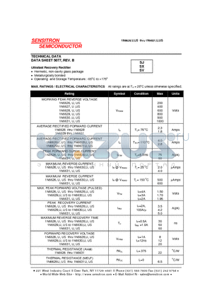 1N6626 datasheet - Ultrafast Recovery Rectifier