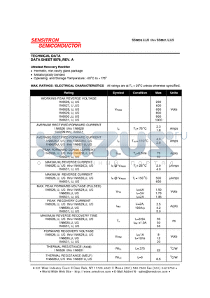 1N6629U datasheet - Ultrafast Recovery Rectifier