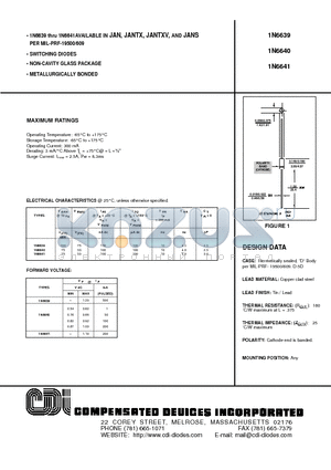 1N6639 datasheet - SWITCHING DIODES