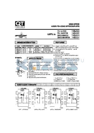 74OL6000 datasheet - HIGH-SPEED LOGIC-TO-LOGIC OPTOCOUPLERS