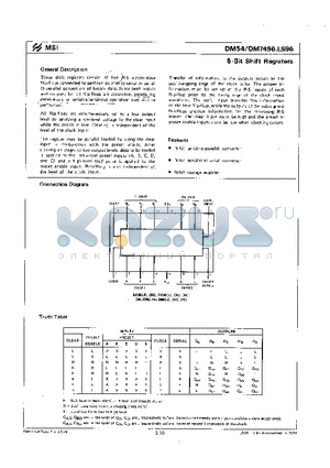 DM7496 datasheet - 5-Bit Shift Registers