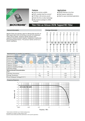 2CFA-330/470M-Q20T datasheet - Thin Film on Silicon 2CFA Tapped RC Filter