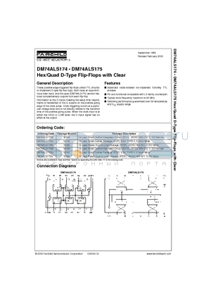 DM74ALS174SJ datasheet - Hex/Quad D-Type Flip-Flops with Clear