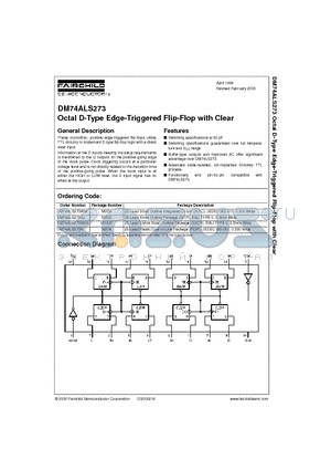 DM74ALS273MSA datasheet - Octal D-Type Edge-Triggered Flip-Flop with Clear