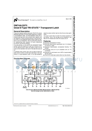 DM74ALS373 datasheet - Octal D-Type TRI-STATE Transparent Latch