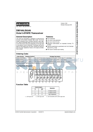 DM74ALS5245 datasheet - Octal 3-STATE Transceiver