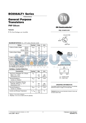 BC856ALT3 datasheet - General Purpose Transistors