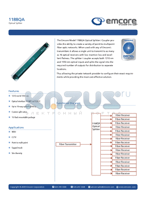 1188QA-SFSP/06 datasheet - Optical Splitter