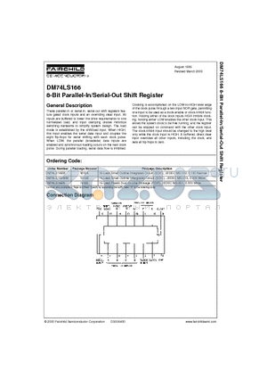 DM74LS166M datasheet - 8-Bit Parallel-In/Serial-Out Shift Register