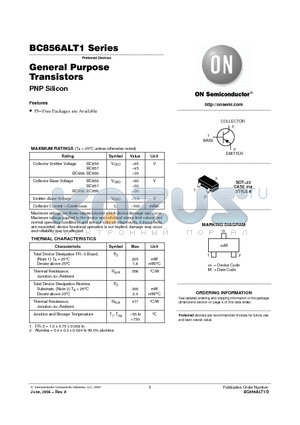 BC858ALT1G datasheet - General Purpose Transistors