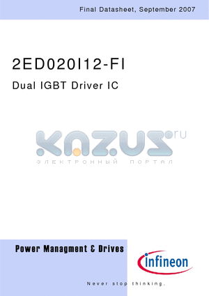 2ED020I12-FI datasheet - Dual IGBT Driver IC