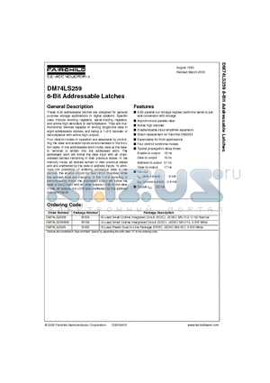 DM74LS259WM datasheet - 8-Bit Addressable Latches