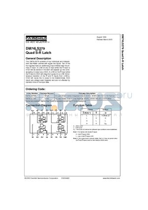 DM74LS279M datasheet - Quad S-R Latch