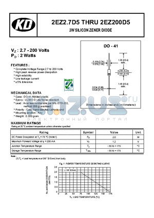 2EZ56D5 datasheet - 2W SILICON ZENER DIODE