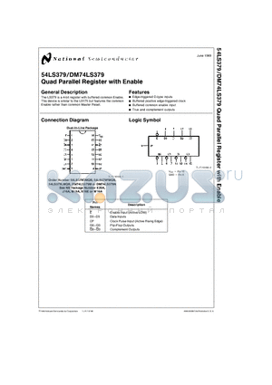 DM74LS379M datasheet - Quad Parallel Register with Enable